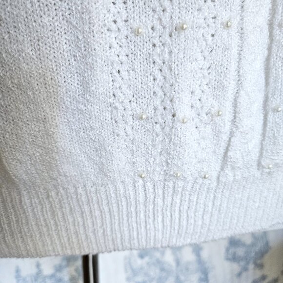 Size L to XL Vintage 1990s Barbra Sue Beaded Sweater - Picture 3 of 9